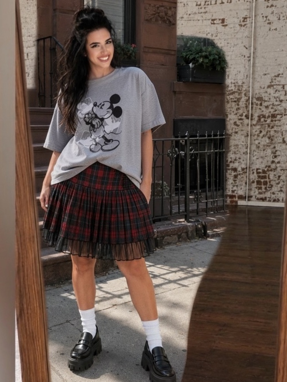 Vintage Disney Store Mickey Mouse Sketch Graphic Tee XL Made in USA Grey